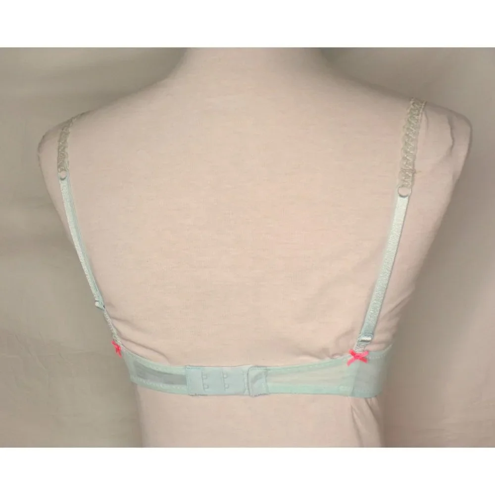 HEIDI KLUM Mon Coeur Lace Balconette Underwire Bra Blue 32C NEW - Picture 7 of 8